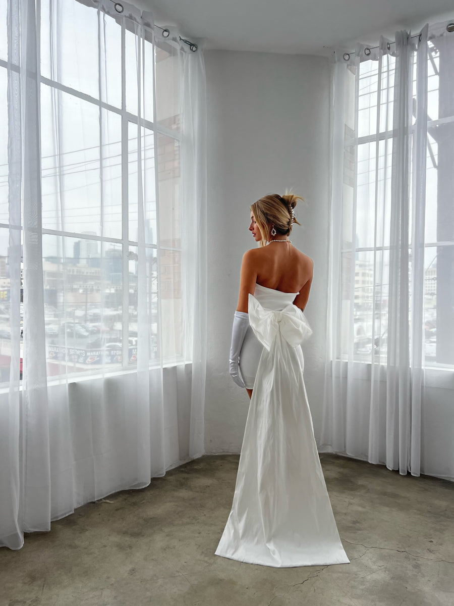 white reception dress for bride Elliatt Women's - Ivory/Cream - Size XS Dress can be made in different colors Off-the-Shoulder White Wedding Reception Dress