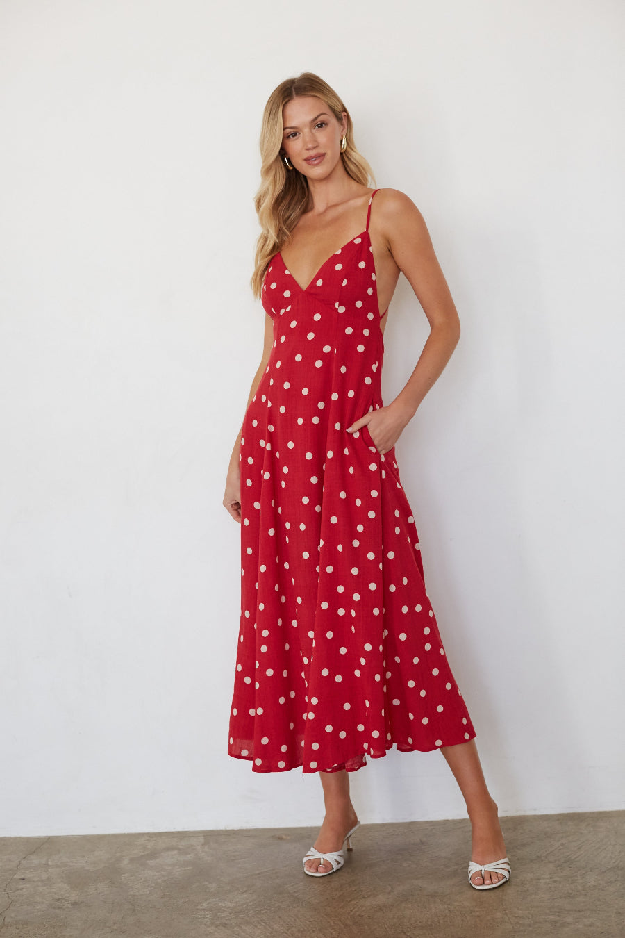 womens red lace dress Brick Red Long Sleeves Lace Wrap Maxi Dress for Women