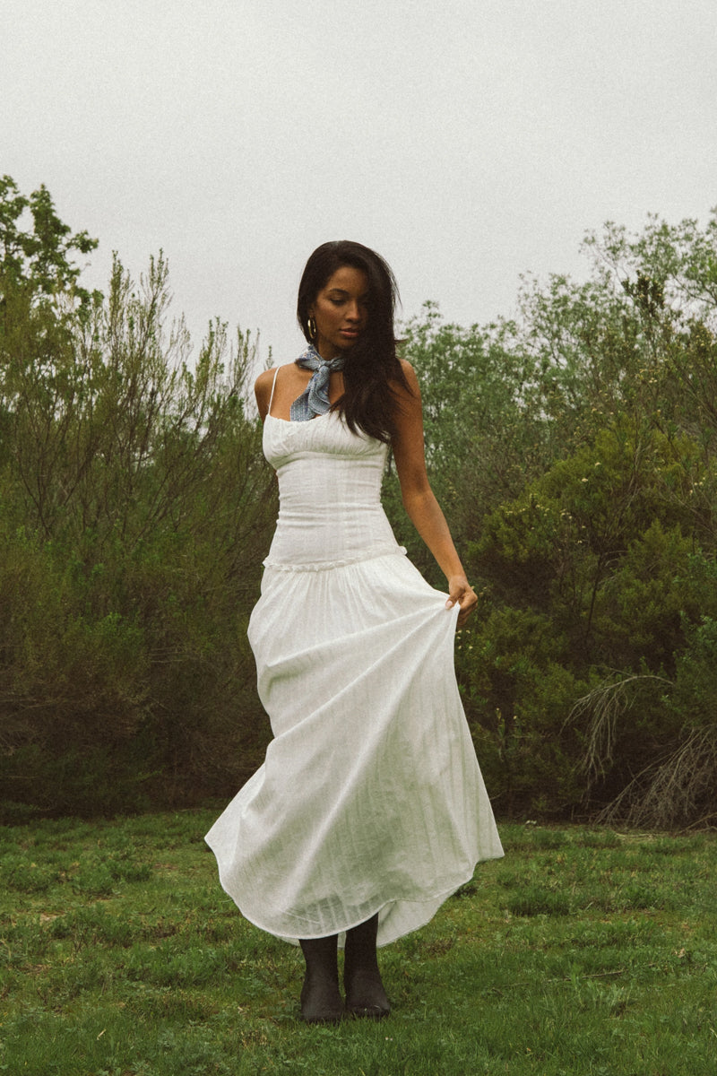Nataly Ruched Maxi Dress | American Threads Boutique Nataly Ruched Maxi Dress | American Threads Boutique