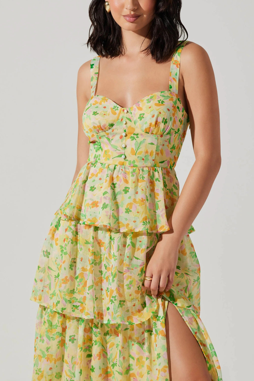 Midsummer Floral Tiered Maxi Dress • American Threads Trendy Boutique