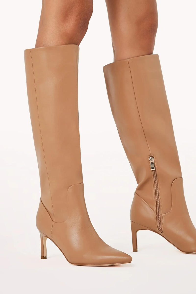 Tan high heel boots Clearance