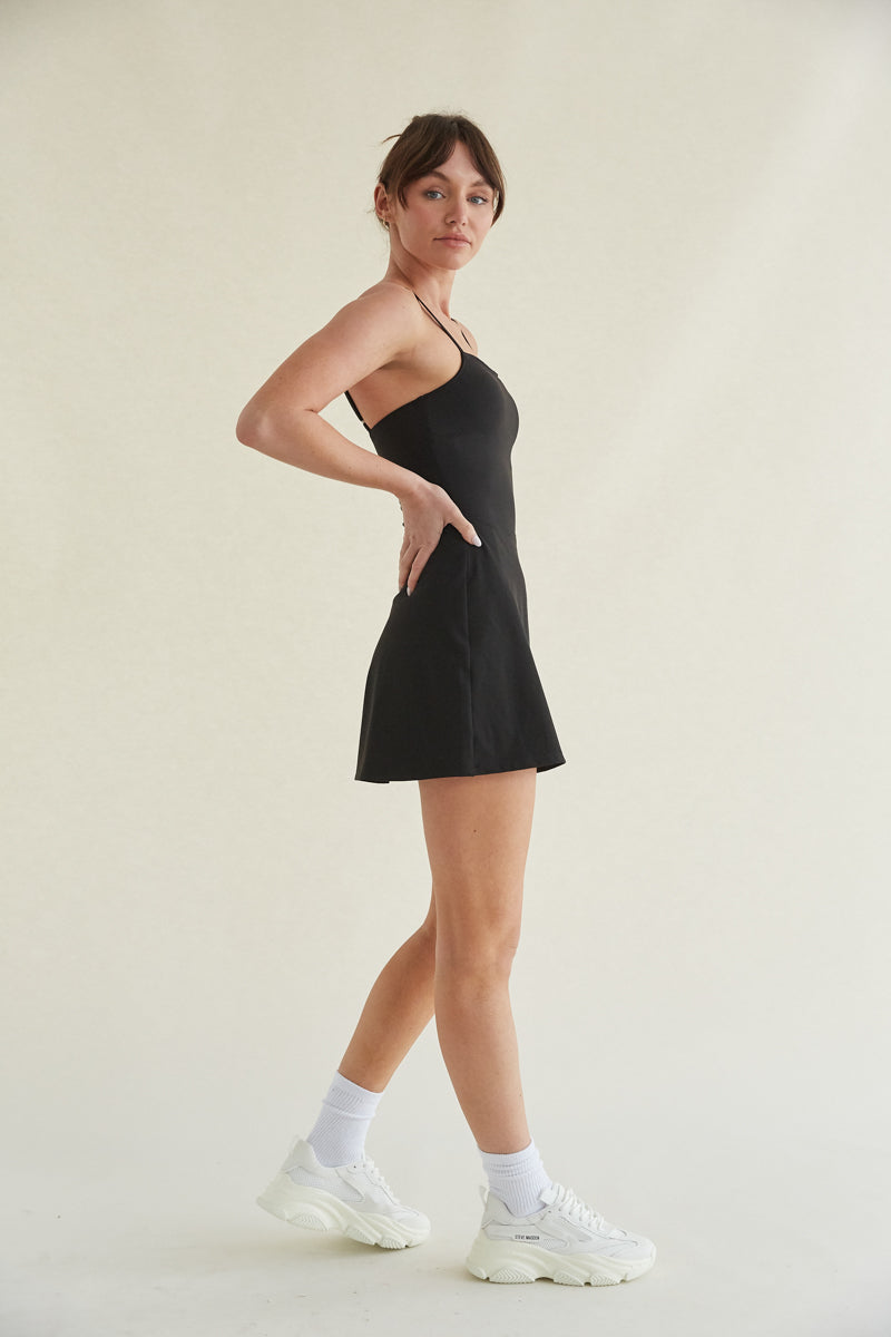 Carly Airbrush Tennis Dress in Black – American Threads