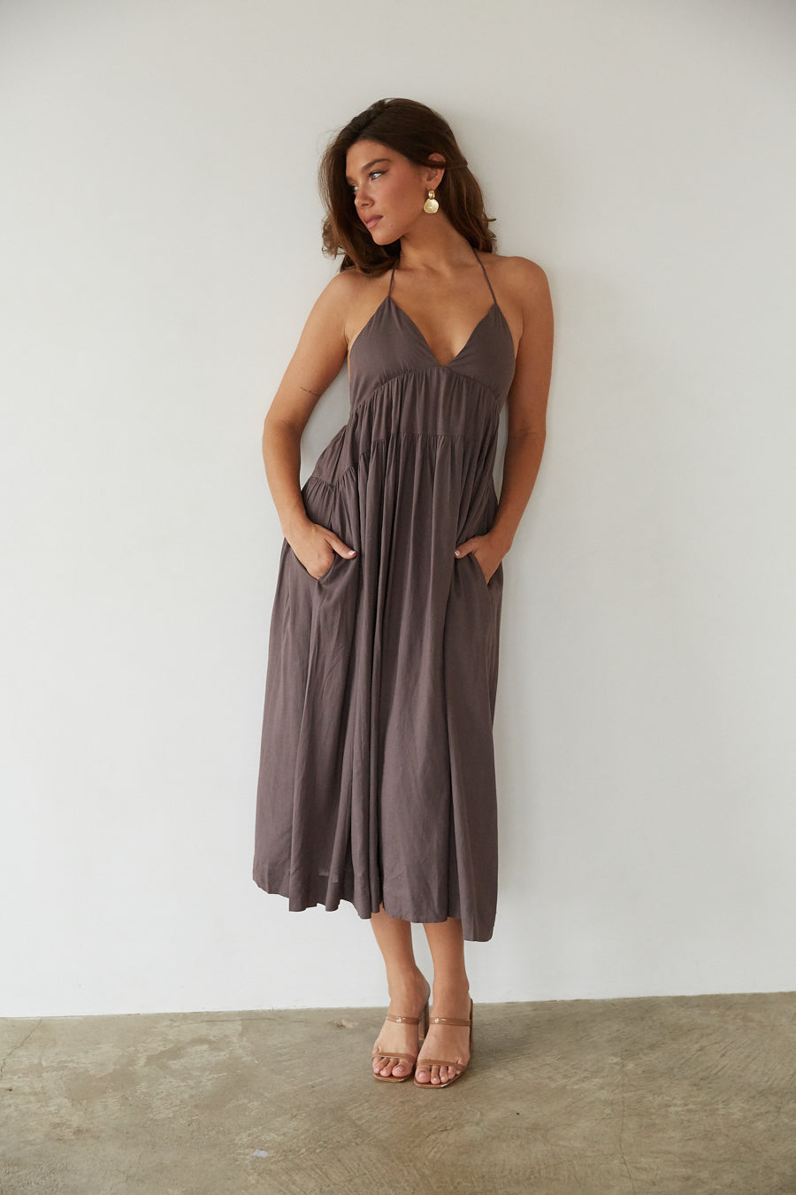 Ester Tiered Linen Midi Dress Ester Tiered Linen Midi Dress