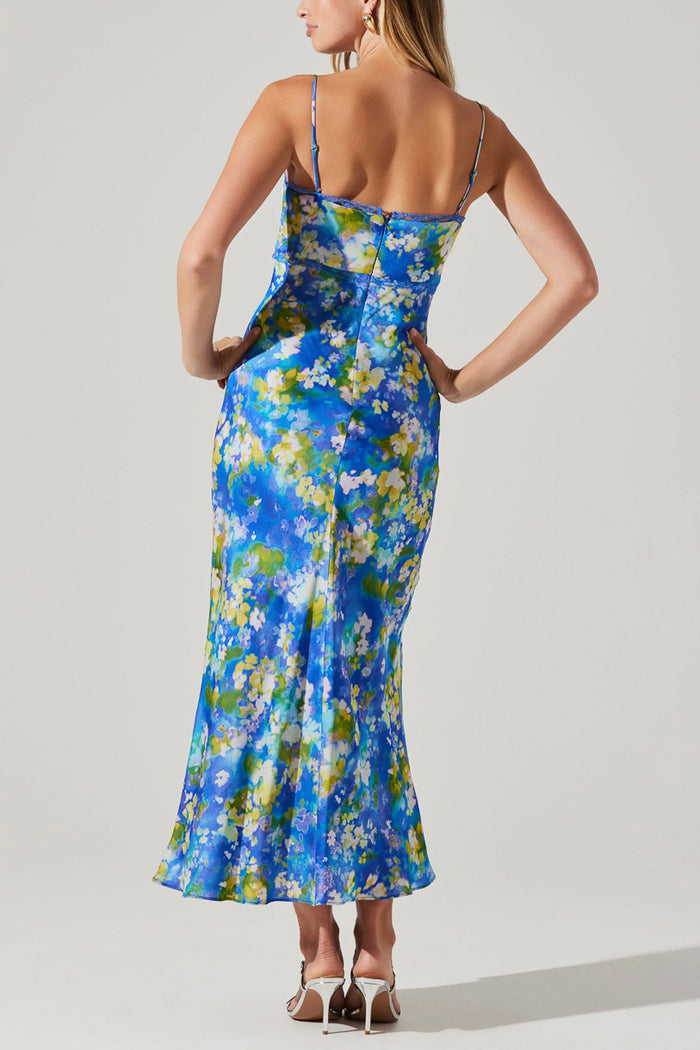 Florianne Lace Trim Bustier Maxi Dress
