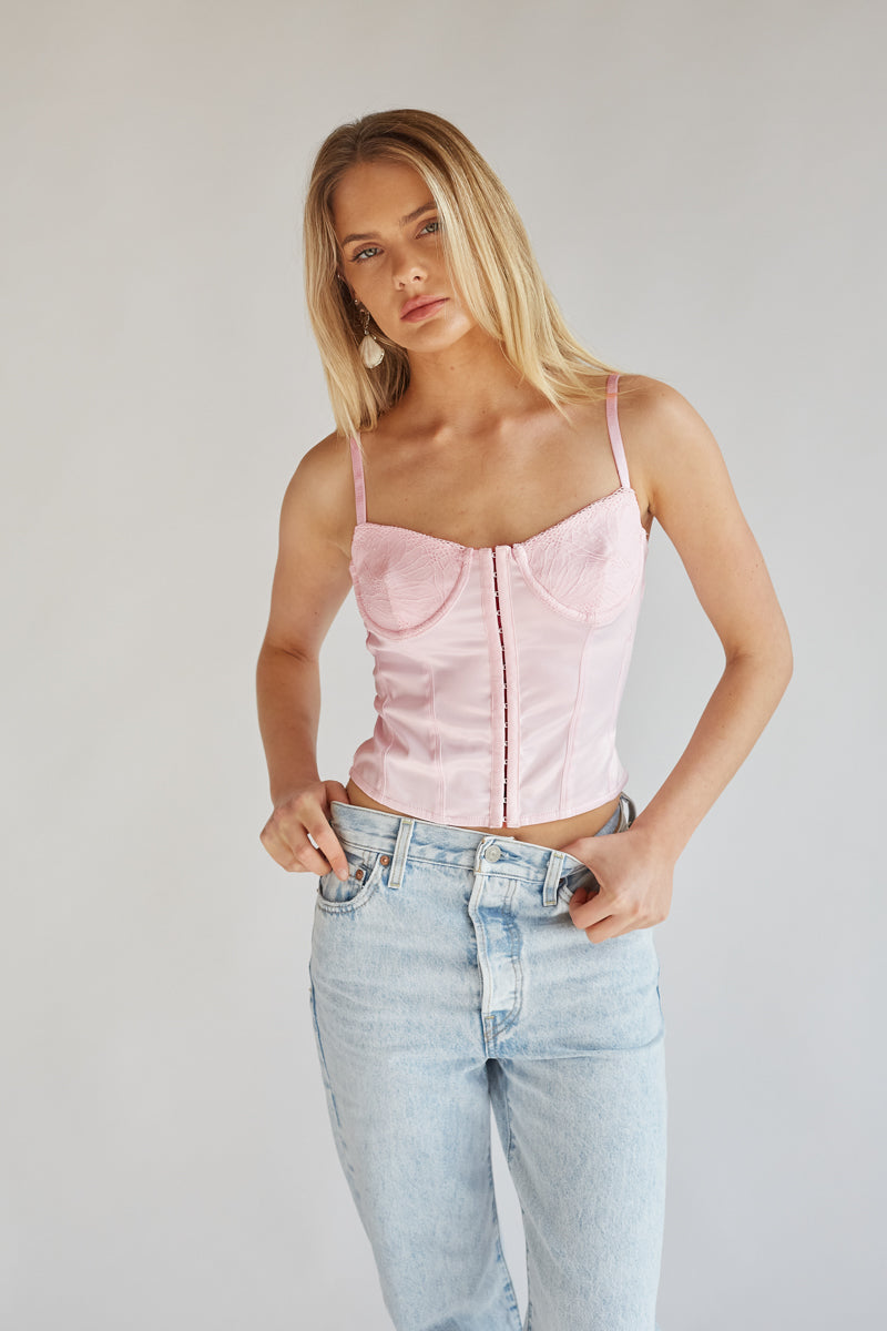 Gracey Lace Corset Top • Shop American Threads Women's Trendy Online  Boutique – americanthreads