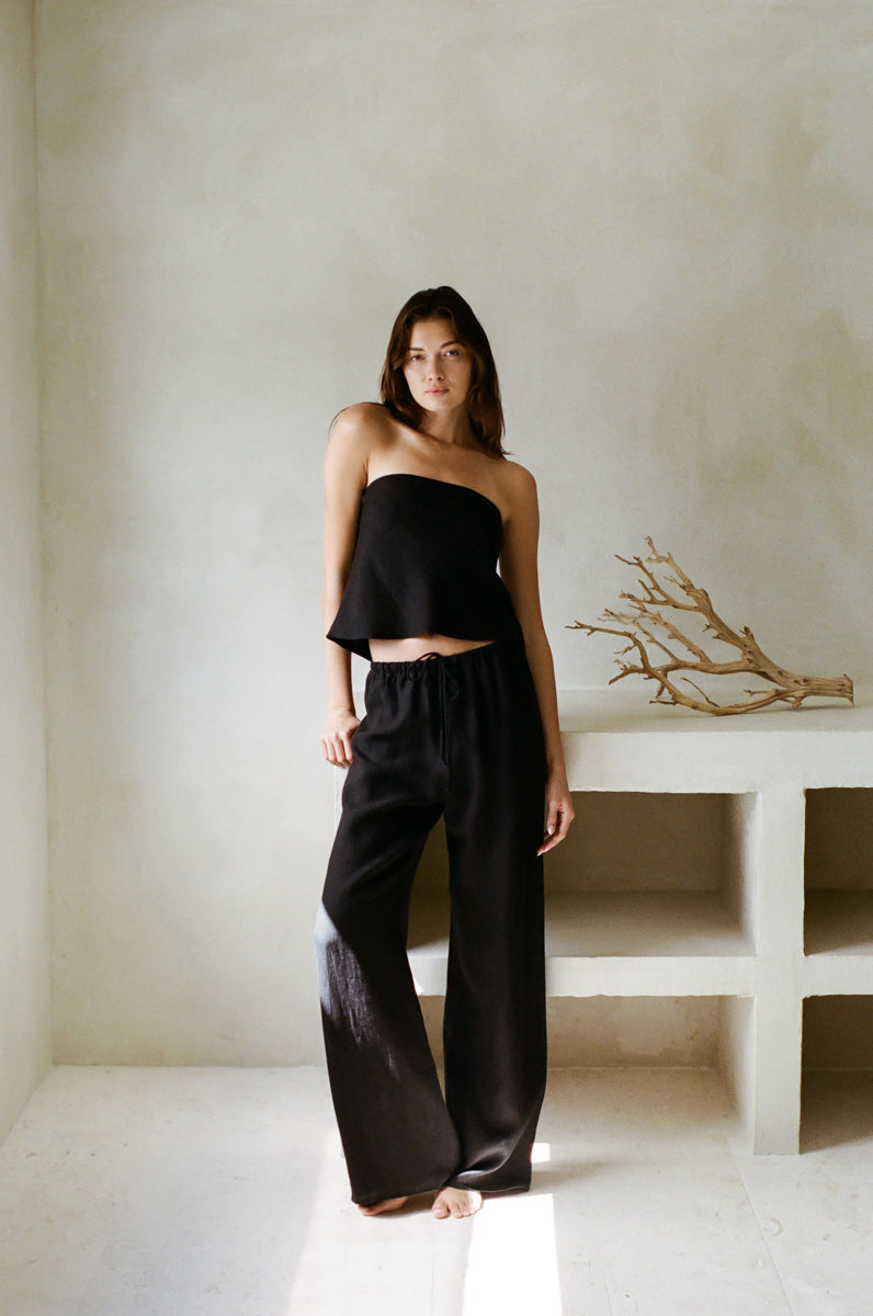 Mira Linen Drawstring Pants • Shop American Threads Women's Trendy Online  Boutique – americanthreads