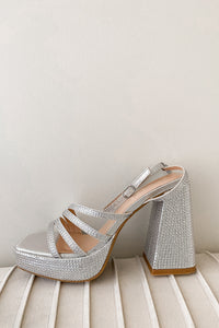 dancing shoes - cute silver rhinestone heels perfect for homecoming