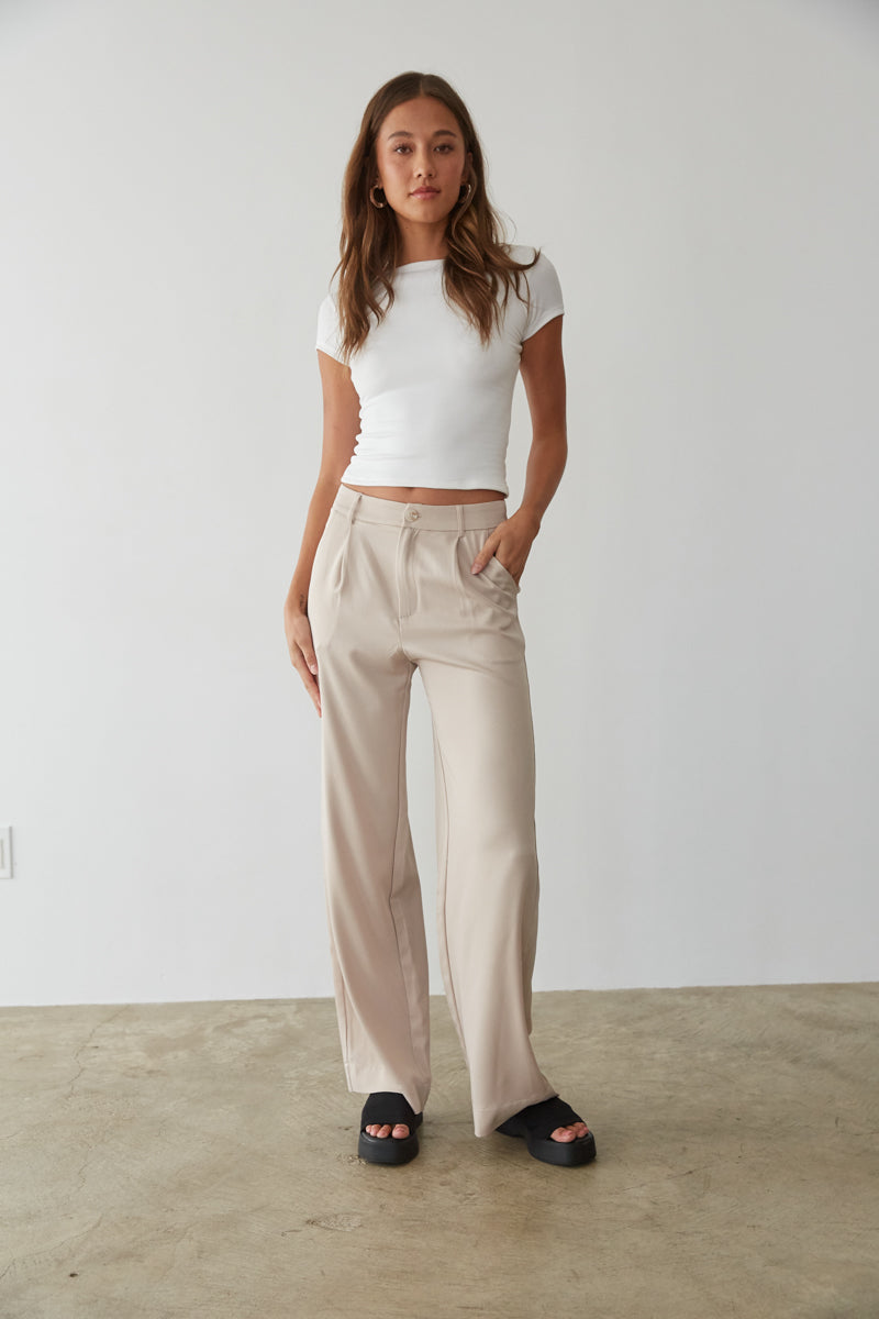 Lyna Wide Leg Trouser Pants • Shop American Threads Women\'s Trendy Online  Boutique – americanthreads