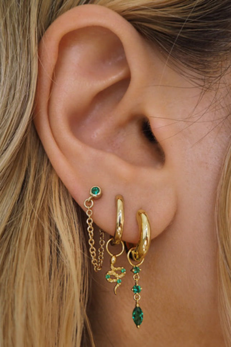snake charm earrings - five and two