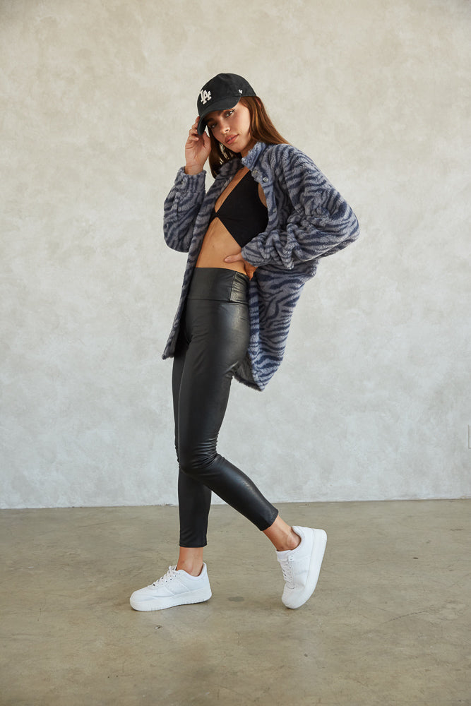 Edna Faux Leather Leggings • Shop American Threads Women's Trendy