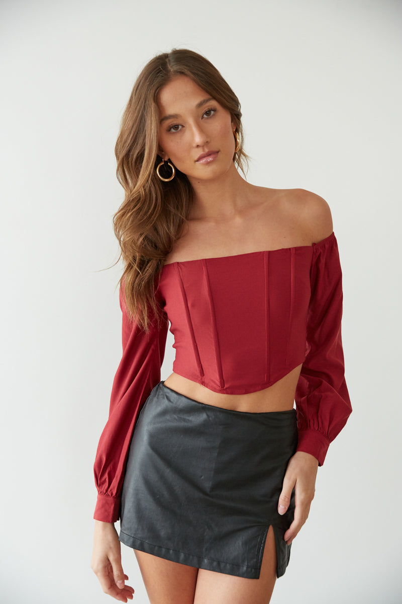 Haley Puff Sleeve Corset Top • Shop American Threads Women's Trendy Online  Boutique – americanthreads