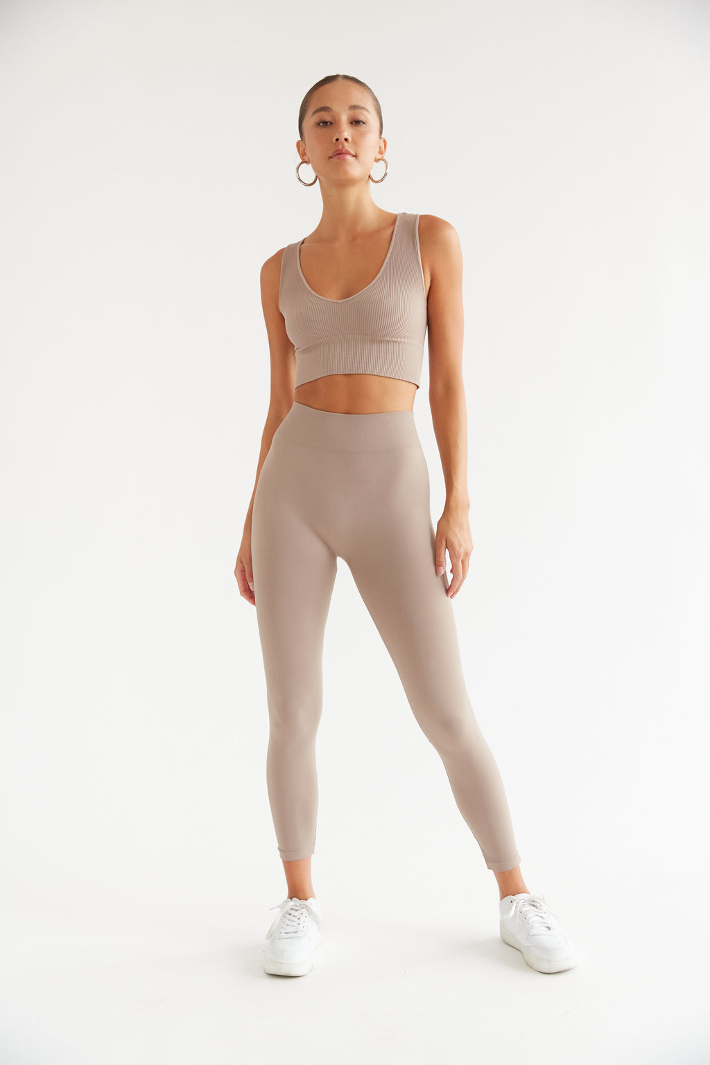 Good American Angled Rib Summer Sand Cream Leggings Women's Size 2 X-Small  NWT - $58 New With Tags - From Taylor