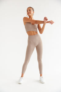 nude matching set - workout outfit