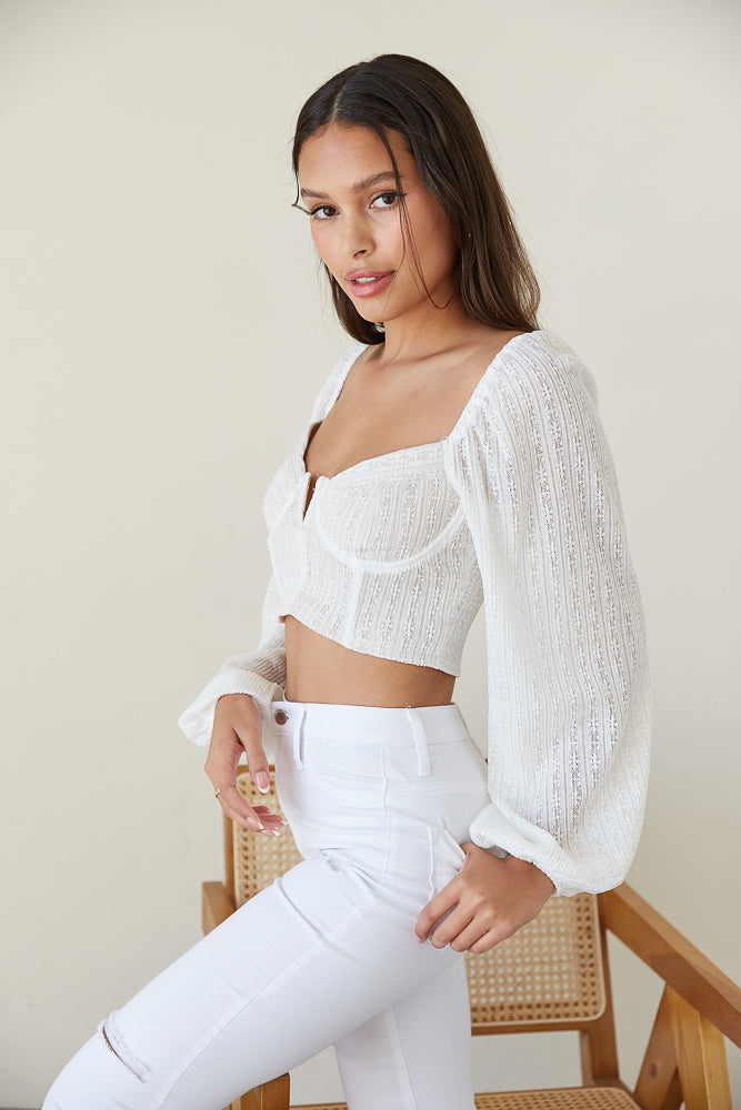 Avery Corset Crop Top • Shop American Threads Women's Trendy Online  Boutique – americanthreads
