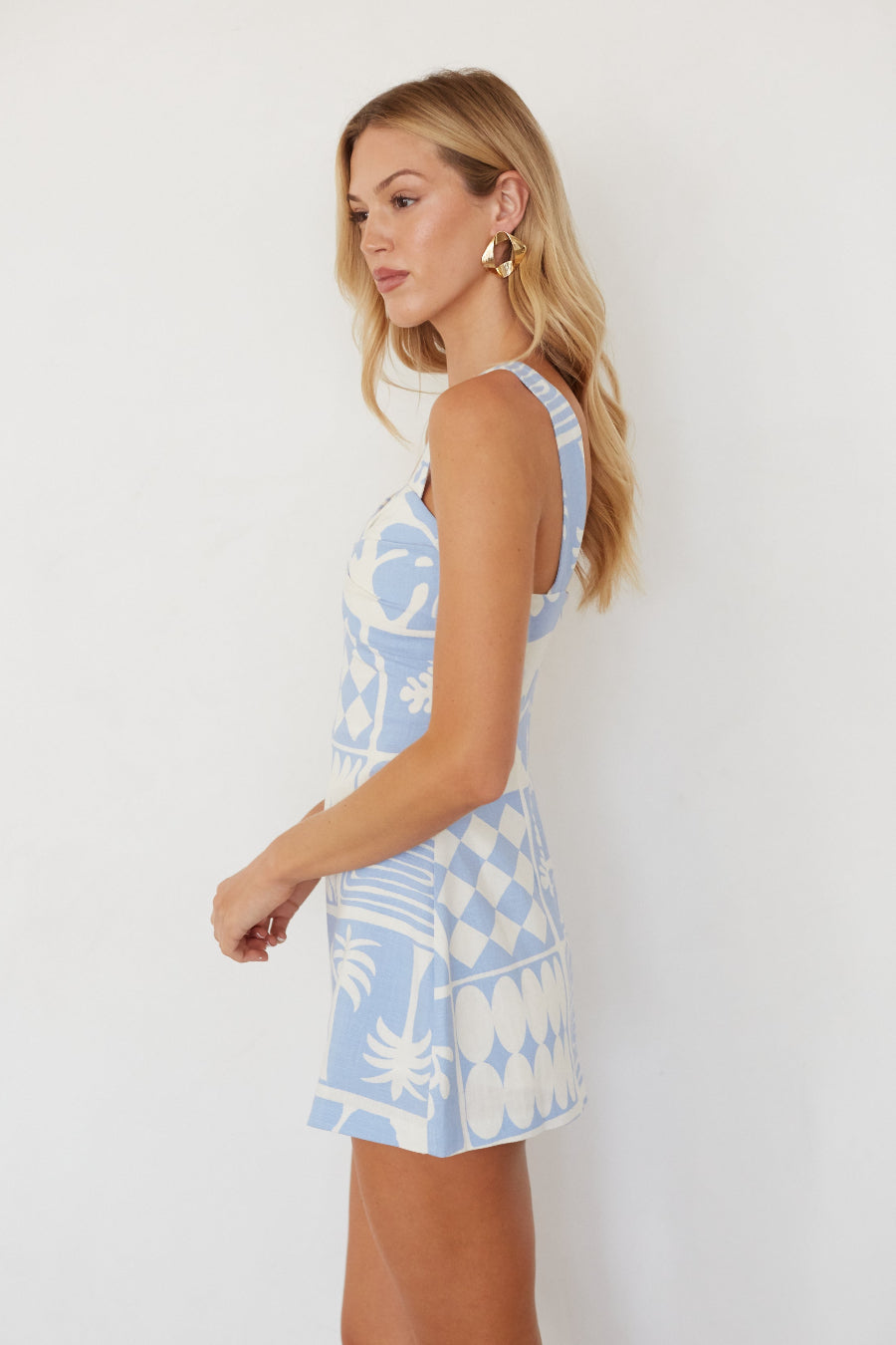 Asteria Printed Mini Romper Dress Asteria Printed Mini Romper Dress