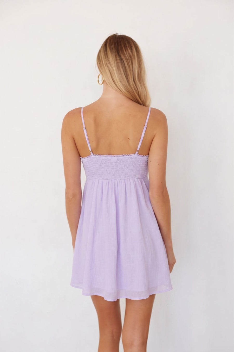 Ainsley Babydoll Mini Dress, Butter Yellow / L