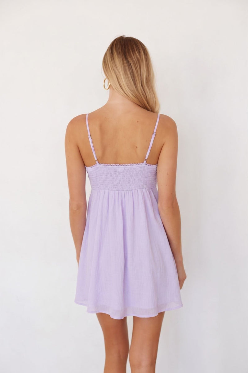 Ainsley Babydoll Mini Dress, Butter Yellow / L