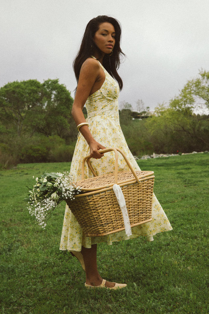 Alice Floral Halter Midi Dress | American Threads Boutique Alice Floral Halter Midi Dress | American Threads Boutique