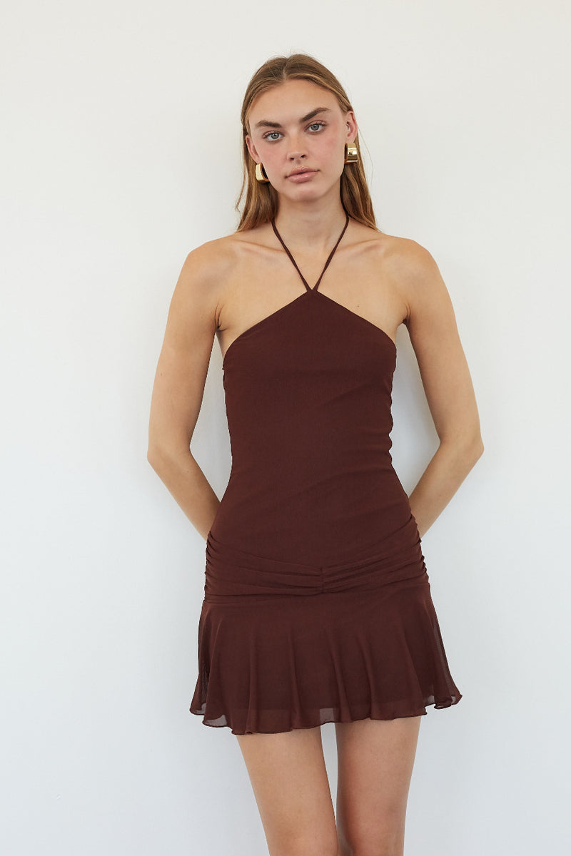 wet look dress Ruched Wet-Look Midi Dress: Night Out Style for Women, Brown / XL Women's Totally 80's Dress Color:Blush/Gold pmaxexclusions skimming for evenings out.
