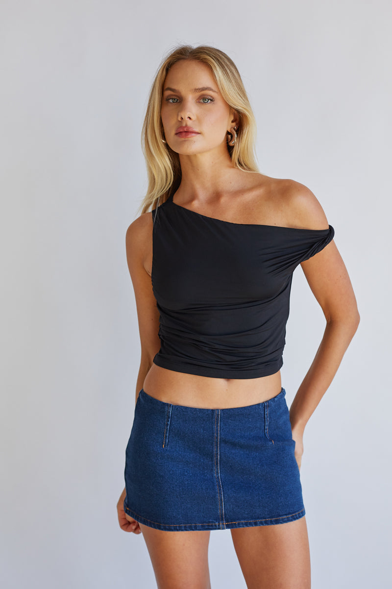 トップス poppy off-shoulder cami tunic Cami Off the Shoulder Twist Top • Shop American Threads Boutique