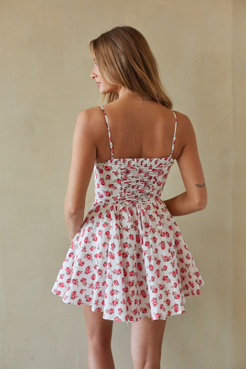 mini dress patterned Corinne Corset Mini Dress