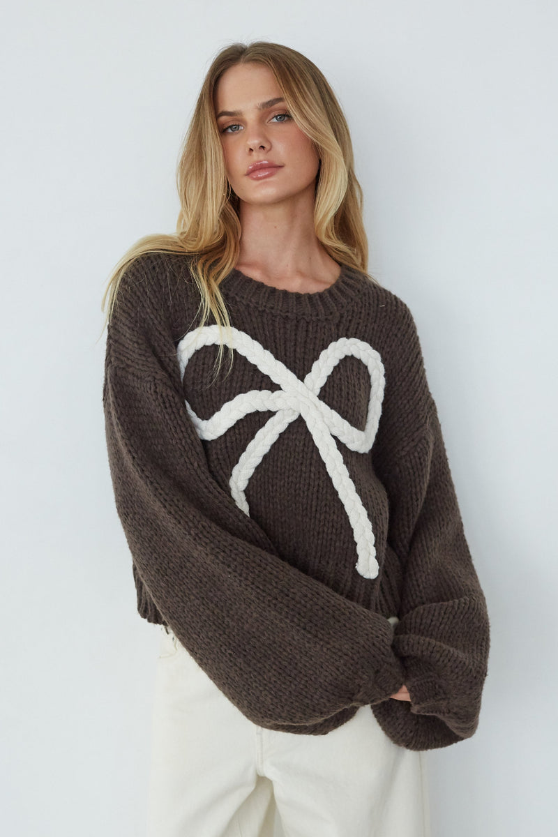 Elliana Knit Bow Sweater
