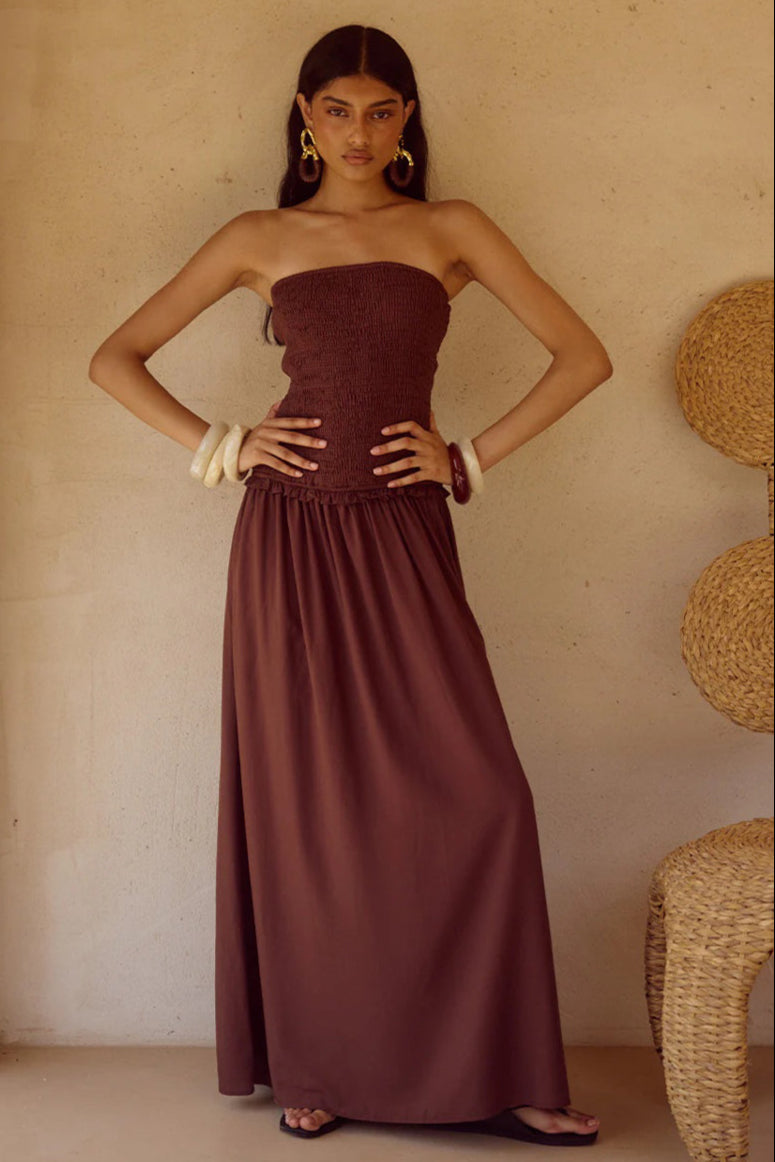 shirred maxi dress Pink Abstract Floral Print Shirred One Shoulder Maxi Dress (Warehouse Exclusives) Pink / M / 100%Polyester