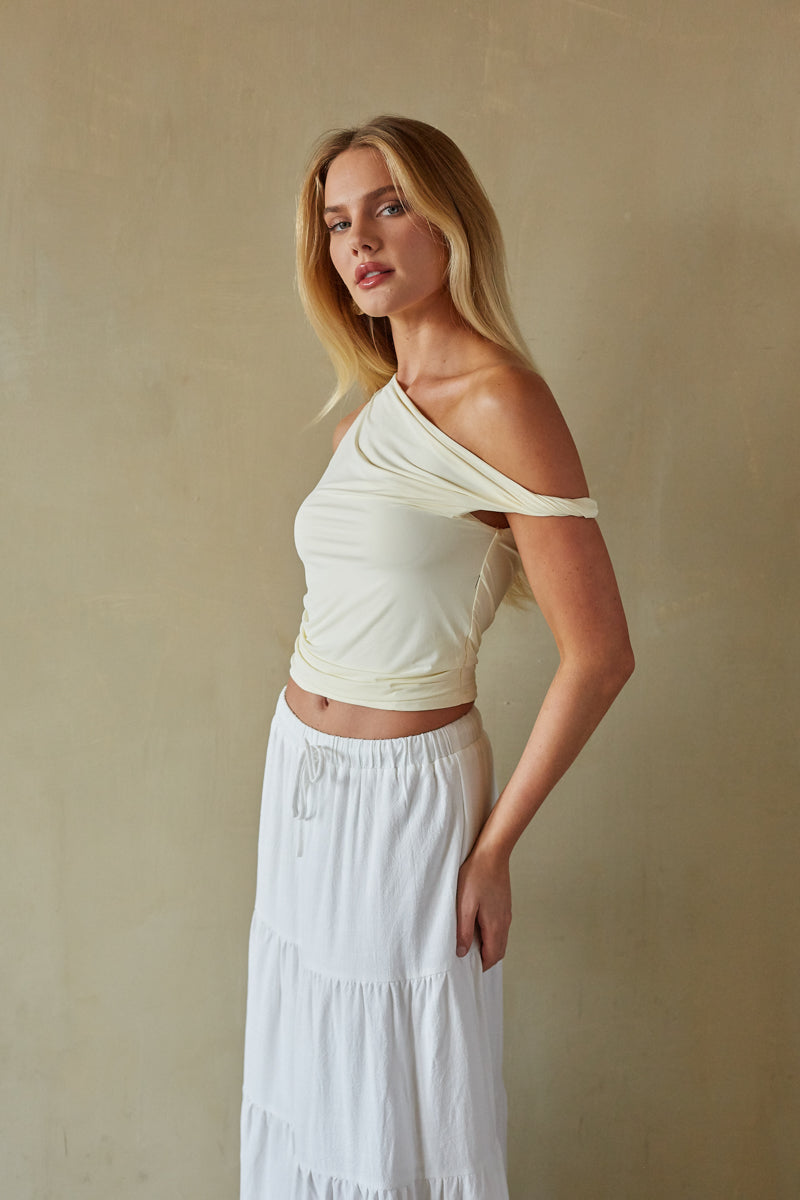 Cami Off the Shoulder Twist Top • Shop American Threads Boutique