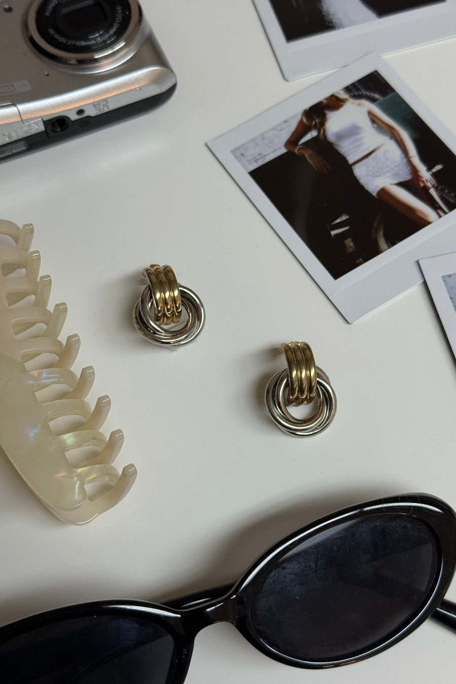 Sharon Two-Toned Earrings