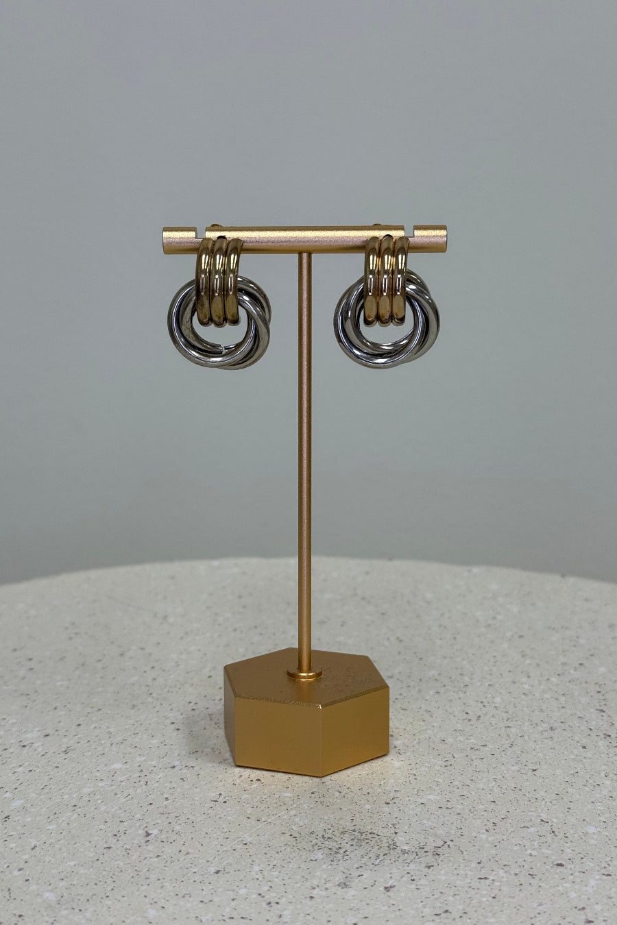 Sharon Two-Toned Earrings