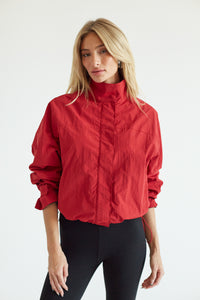 Jillian Funnel Neck Windbreaker Jacket