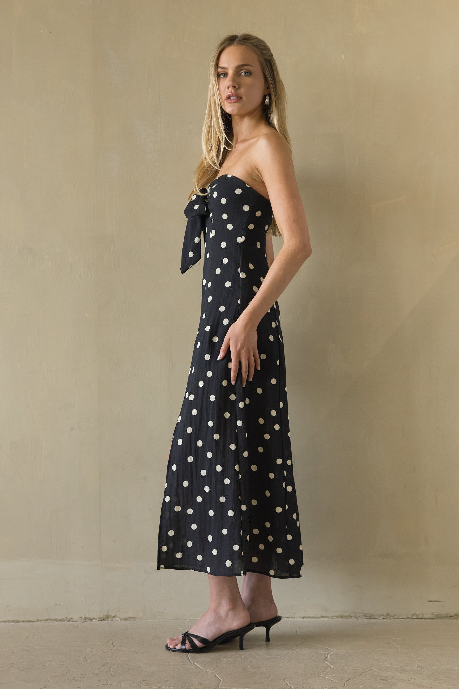 Jenae Linen Polka Dot Midi Dress | Shop American Threads Online Boutique Jenae Linen Polka Dot Midi Dress | Shop American Threads Online Boutique