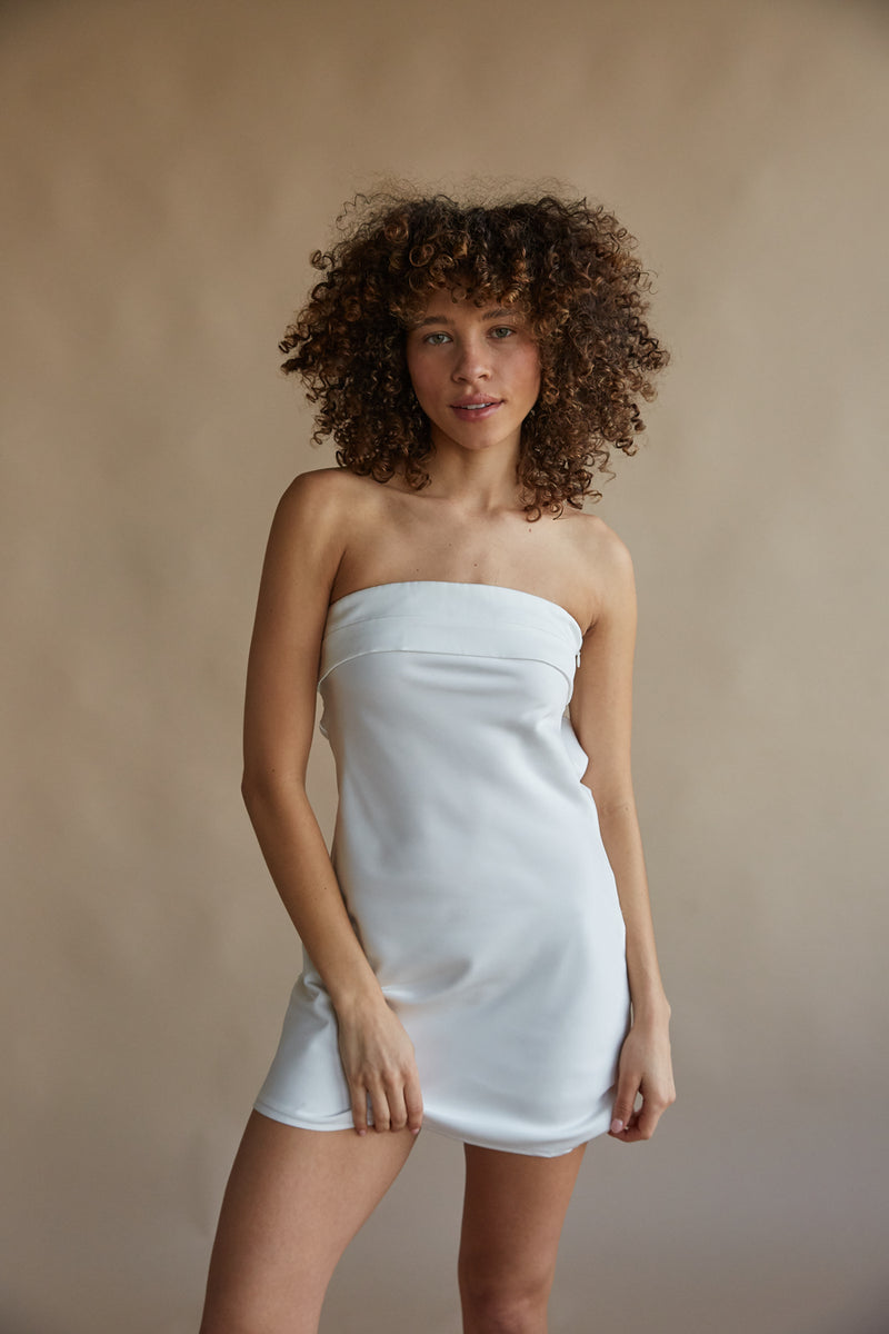 Josie Strapless Open Back Mini Dress • Shop American Threads