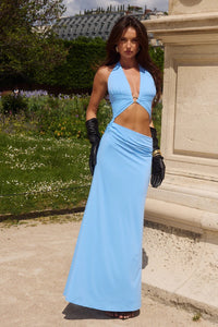 Lumia Cutout Halter Maxi Dress