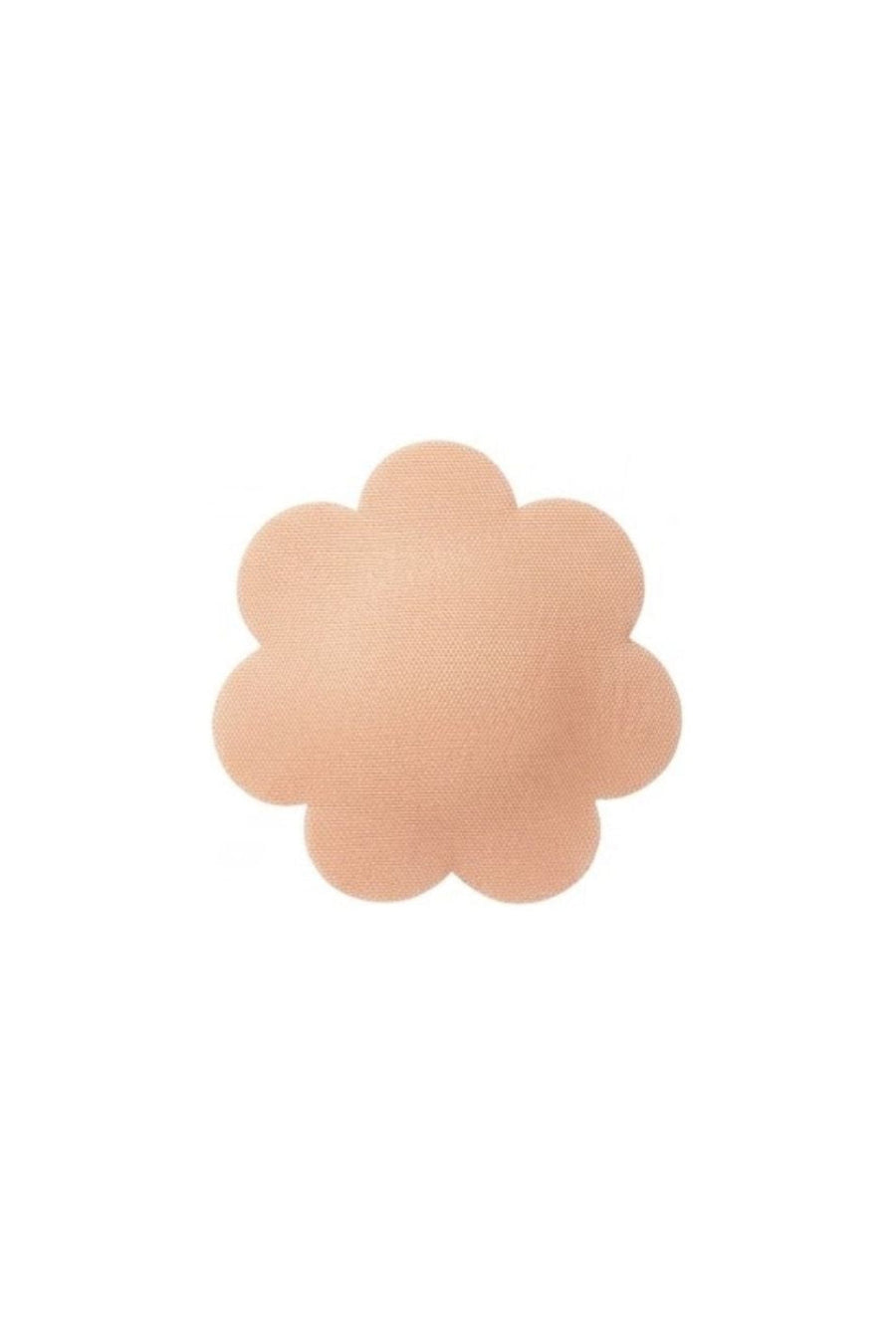 A single peach-beige flower-shaped adhesive patch or pad shown on a plain white background.