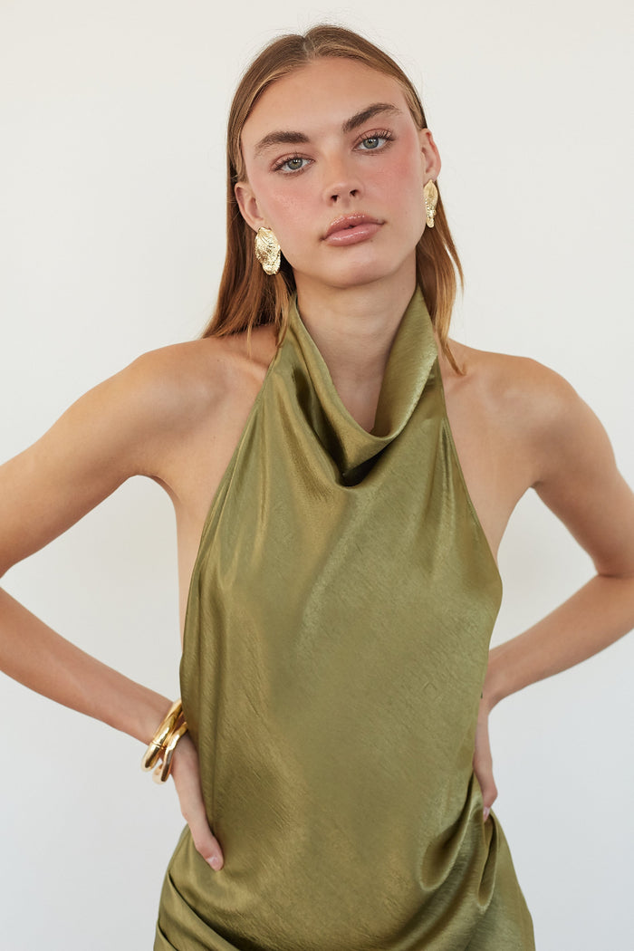 Leighton Cowl Neck Mini Dress