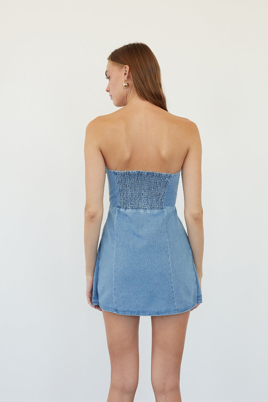 Linda Wrap Denim Mini Dress
