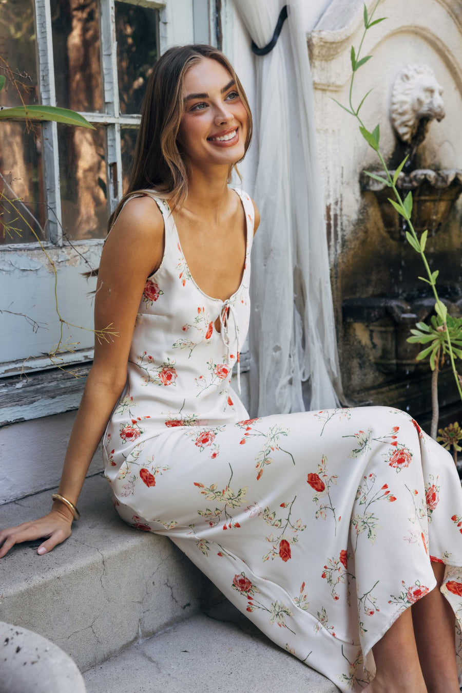 malika maxi dress Floral Color:CTM201-Multi Thin straps with criss Rose Gold Sequin Long colour:Polka Dot