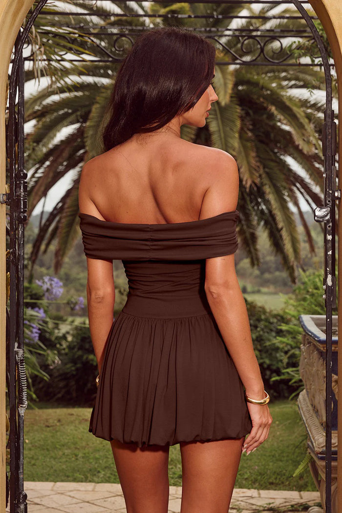 Manalla Mini Dress | Shop American Threads Boutique Brown / S Manalla Mini Dress | Shop American Threads Boutique Brown / S