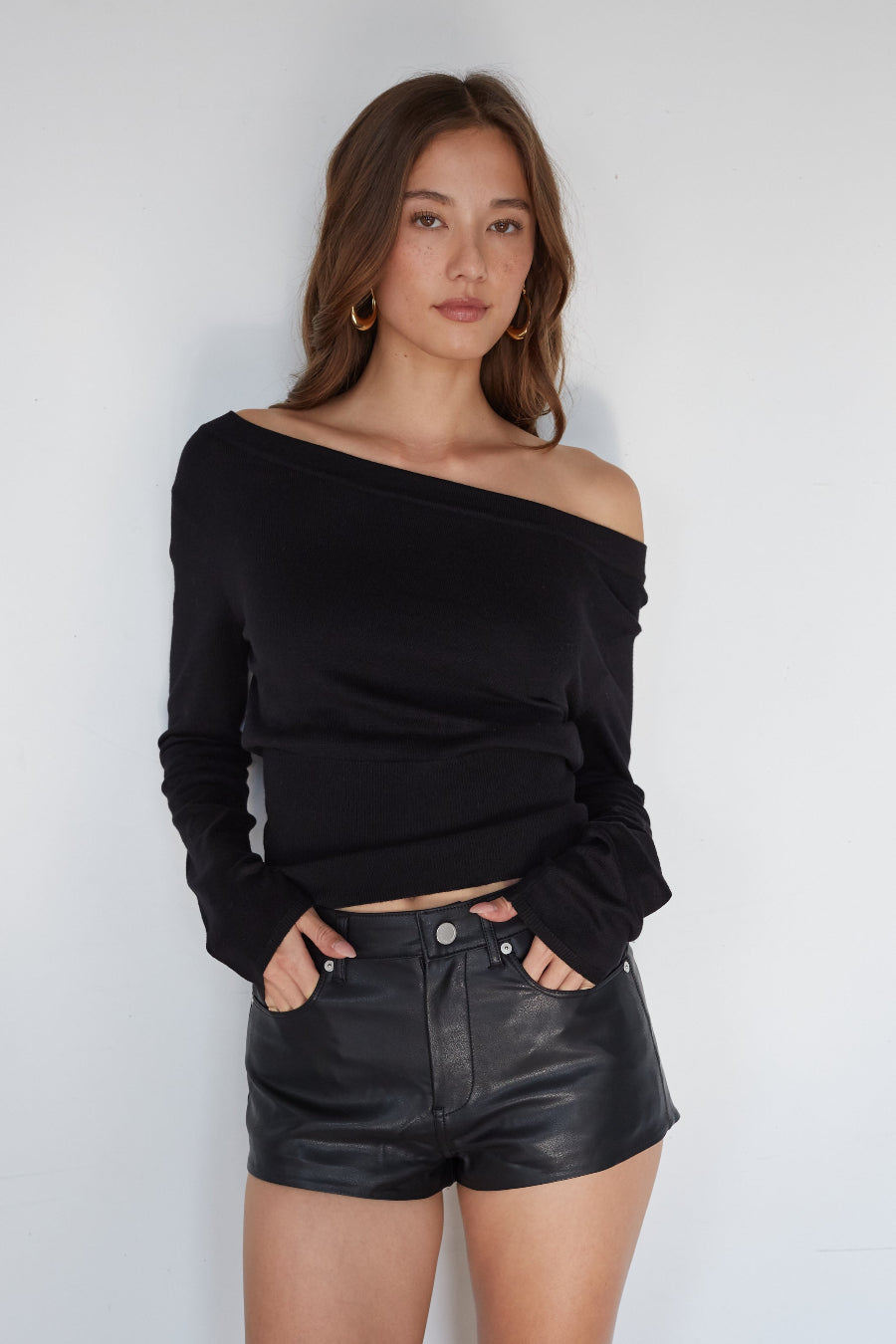 Naya Faux Leather Micro Shorts