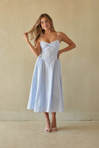 NIA Destene Open Back Midi Dress