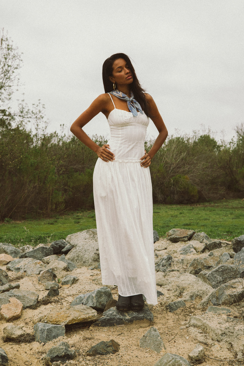 Nataly Ruched Maxi Dress | American Threads Boutique Nataly Ruched Maxi Dress | American Threads Boutique