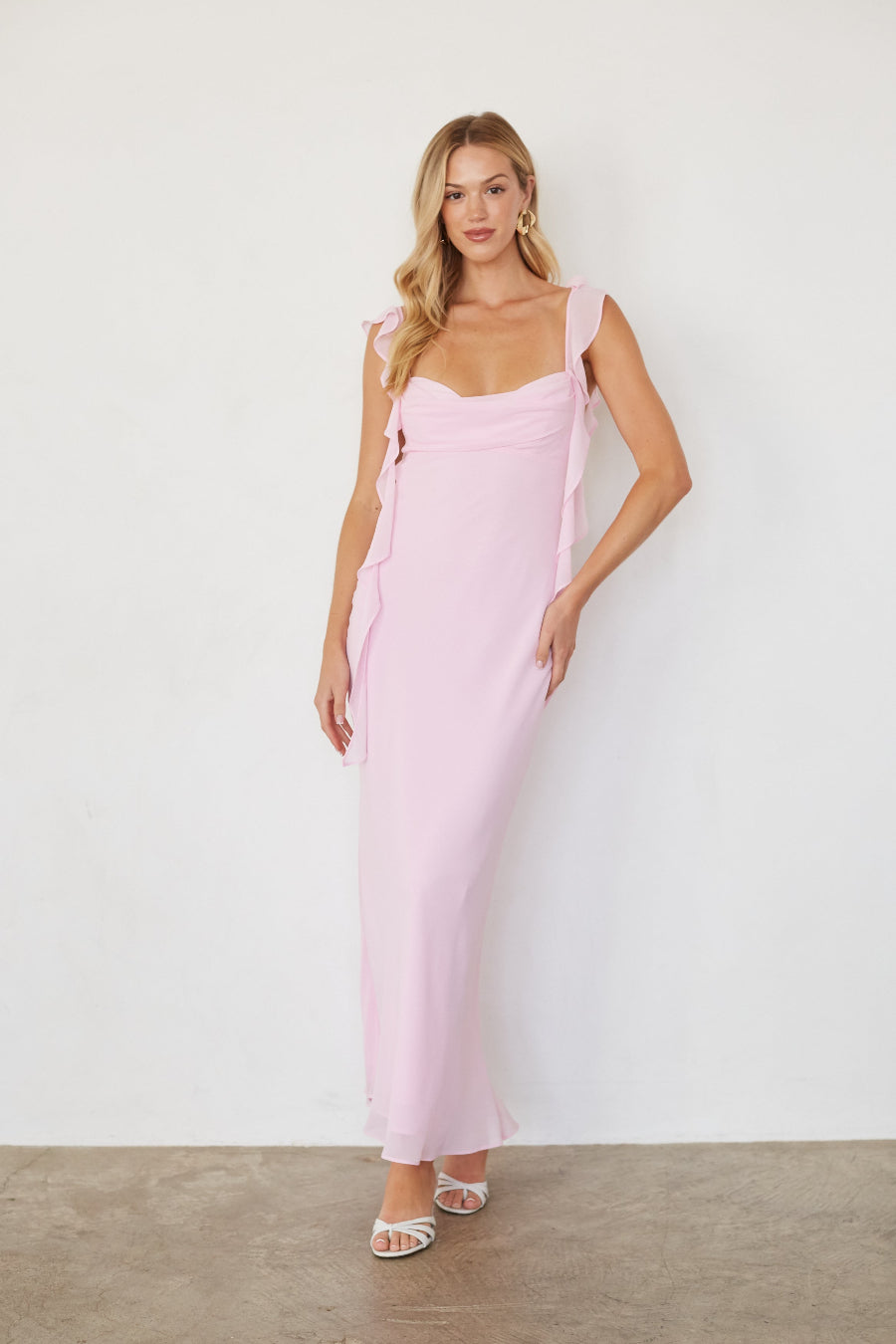 strap maxi dress Sarila Ruffle Size:US 56 Regular / EU 66 Regular Designed in the USAShips Father of the Bride TOP 10 BEST Homecoming