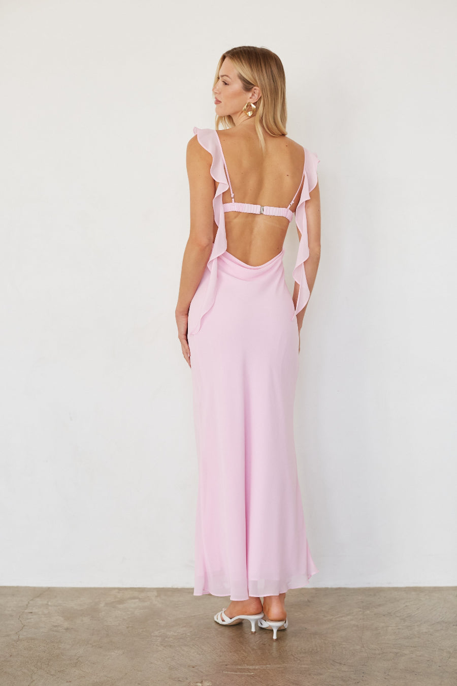 Sarila Ruffle Strap Maxi Dress | Shop American Threads Online Boutique Butter Yellow / L