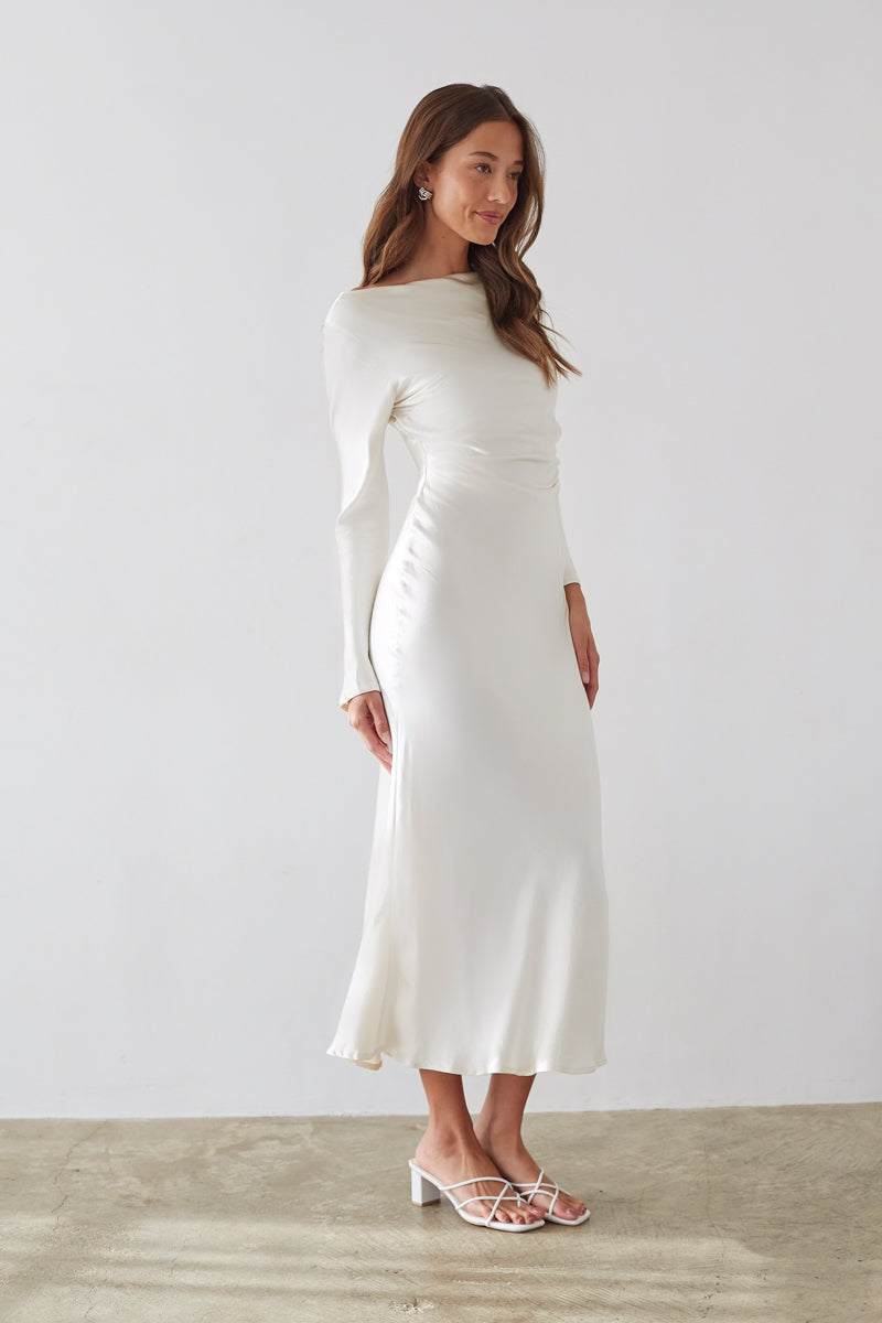 Sofia Open Back Satin Maxi Dress Sofia Open Back Satin Maxi Dress