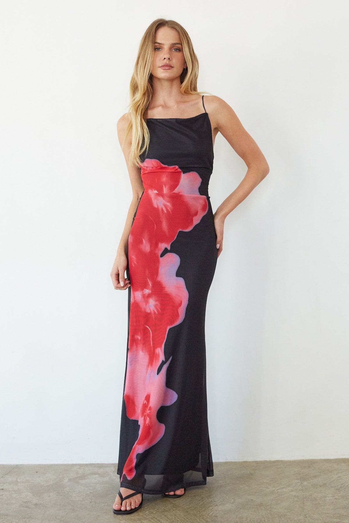 Twila Mesh Maxi Dress | Shop American Threads Online Boutique Black / S Twila Mesh Maxi Dress | Shop American Threads Online Boutique Black / S