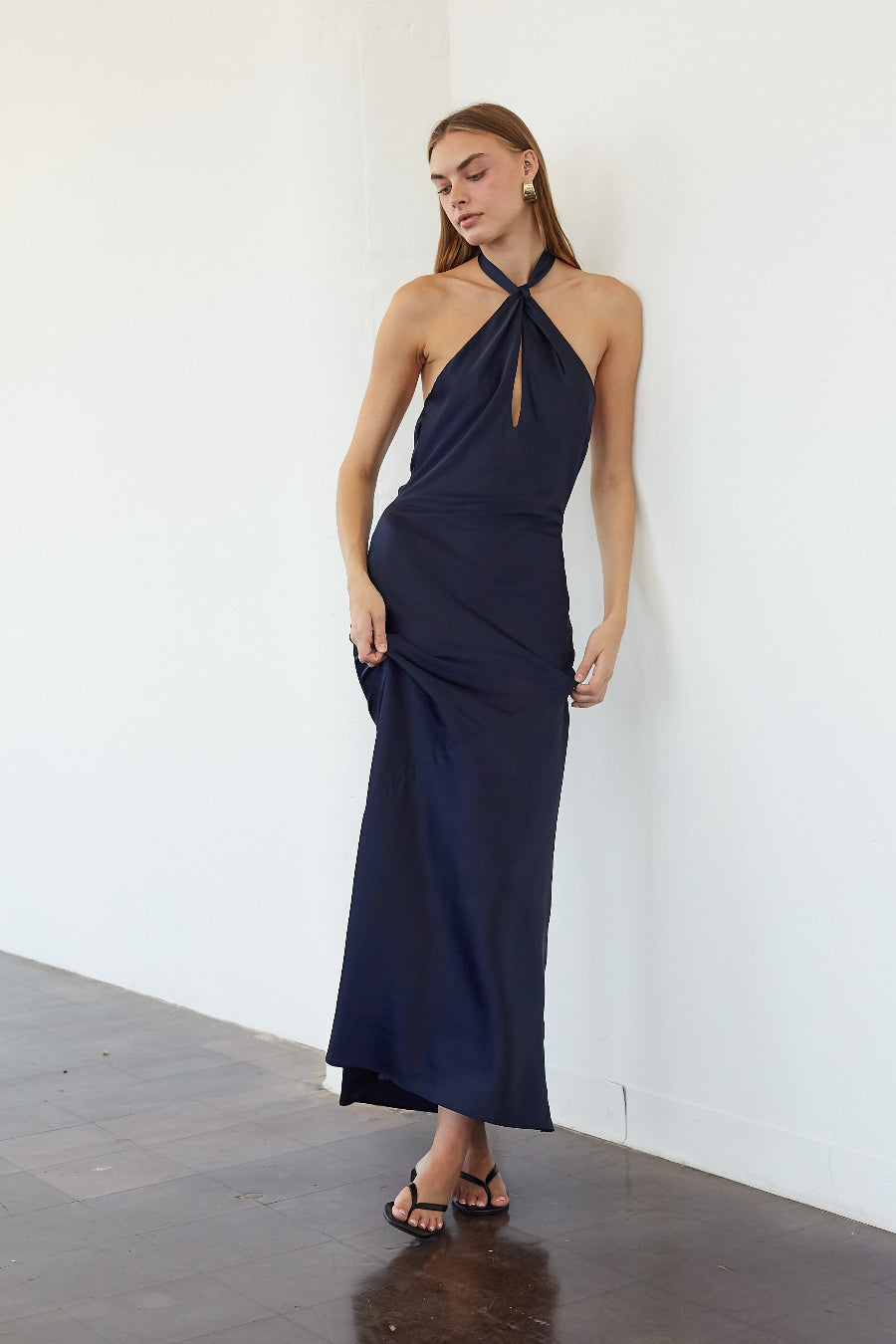 Trinity Halter Keyhole Maxi Dress