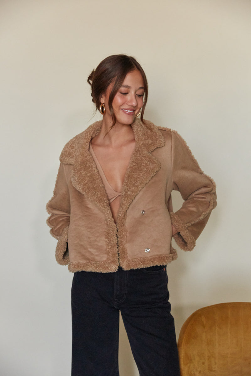faux suede jacket - trendy fall outerwear - thanksgiving outfit inspo