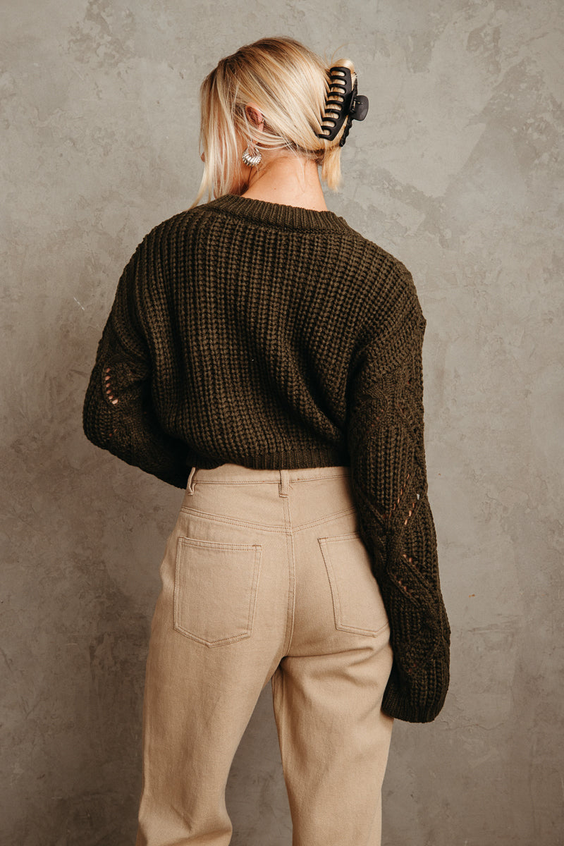 Amber Pointelle Knit Sweater