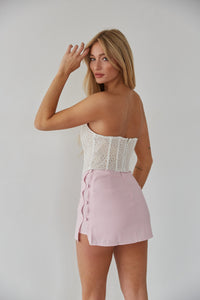 white lace corset top - cute summer top - strapless summertime corset